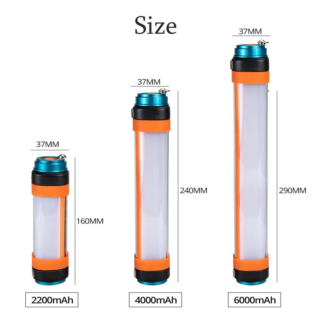 【4 IN 1】POWERLITE USB Rechargeable Waterproof Travel Light LED Lamp + Magnetic Torch + Power Bank + Car Escape Hammer