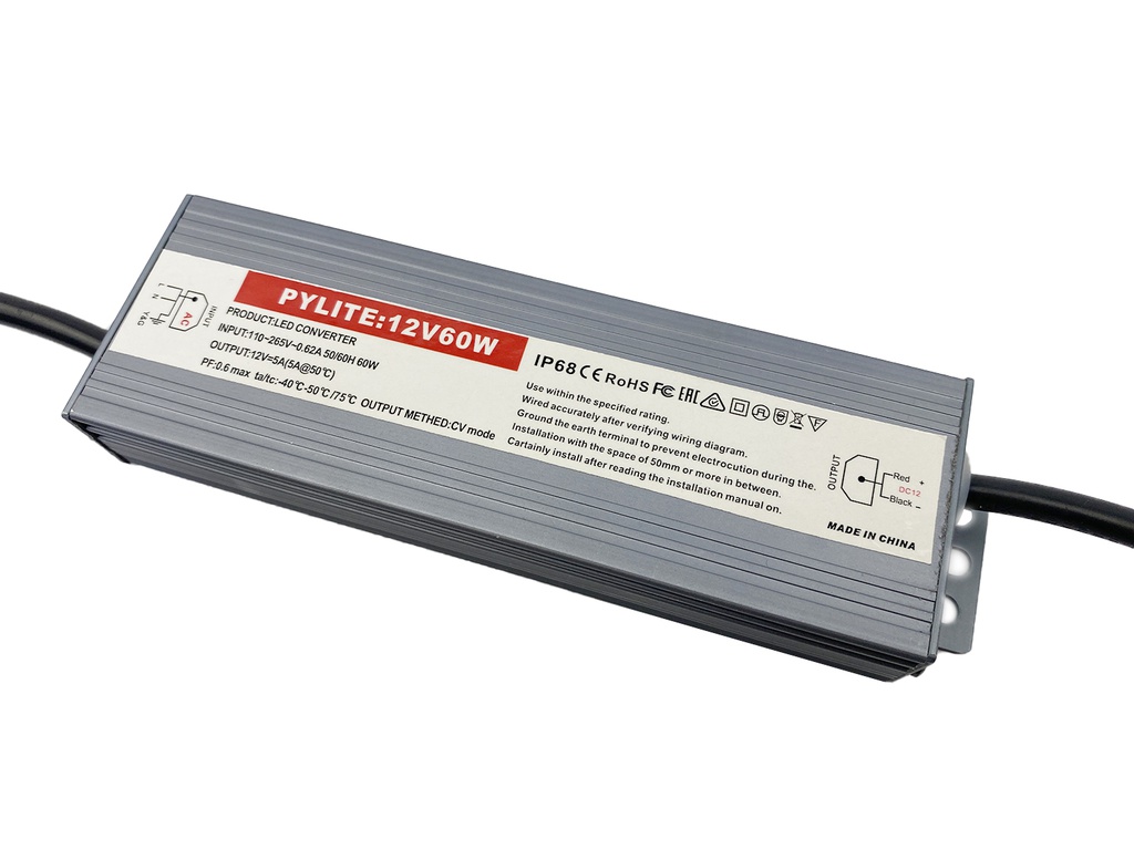 LED Power Supply IP67 Waterproof 60-150W 110-265VAC to DC12V Output ...