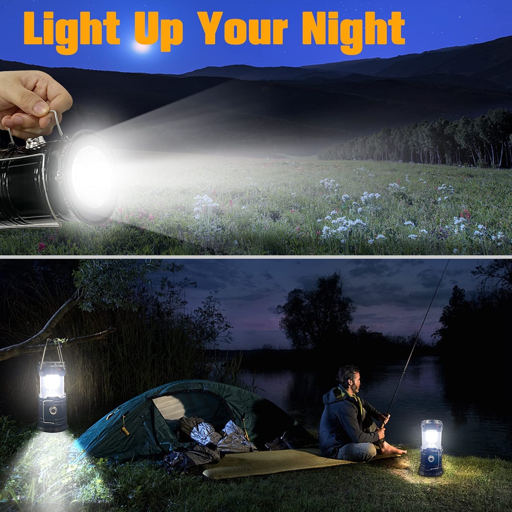 3 IN 1 USB Portable LED Flashlight Rechargeable Camping Tent Light Lantern  Lamp